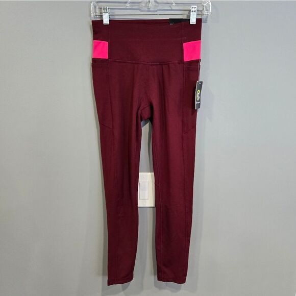 🐢 NWT  C9 Champion Women's Soft Stretch Legging With Pockets Burgundy size S - Picture 1 of 11